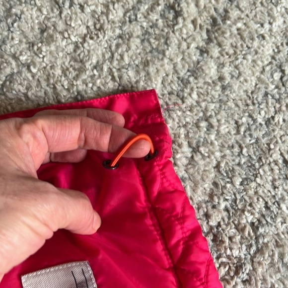 Land’s End hooded puffer jacket. Girls XL pink orange trim. EUC. - Picture 6 of 9